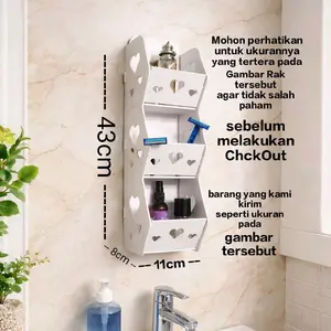 RAK KOSMETIK GANTUNG - RAK GANTUNG SERBAGUNA - RAK DINDING 3 SUSUN Penyimpanan