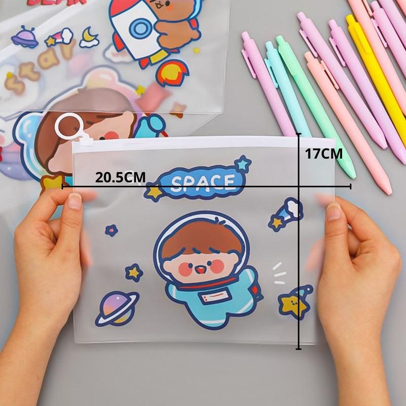 APEN Pouch Ziplock Transparan Motif Tas Karakter Plastik Zipper Lock Alat Tulis ATK Barang Unik 2