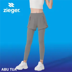 Zieger Celana Olahraga Kolor Legging Wanita High Waist Gym Polos Bersepeda jogger Sport Celana olahraga wanita yoga badminton running lari Outdoor