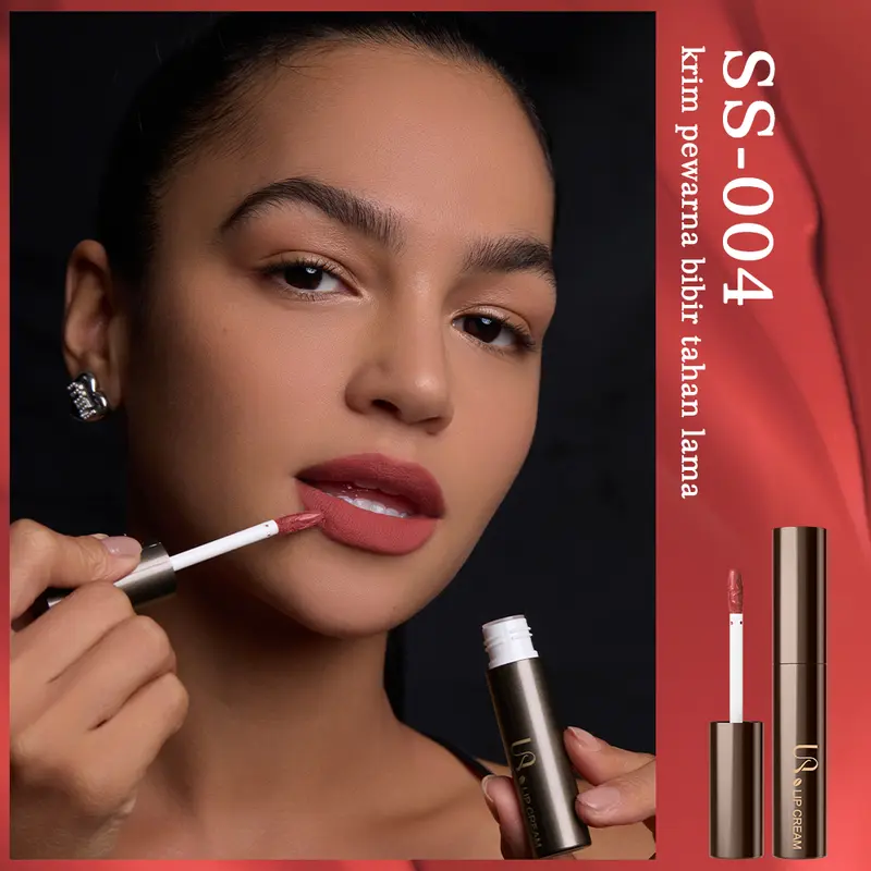 URRACX Lip Cream Long Lasting Waterproof Matte Transferproof Bibir Kering Merah Kosmetik 0