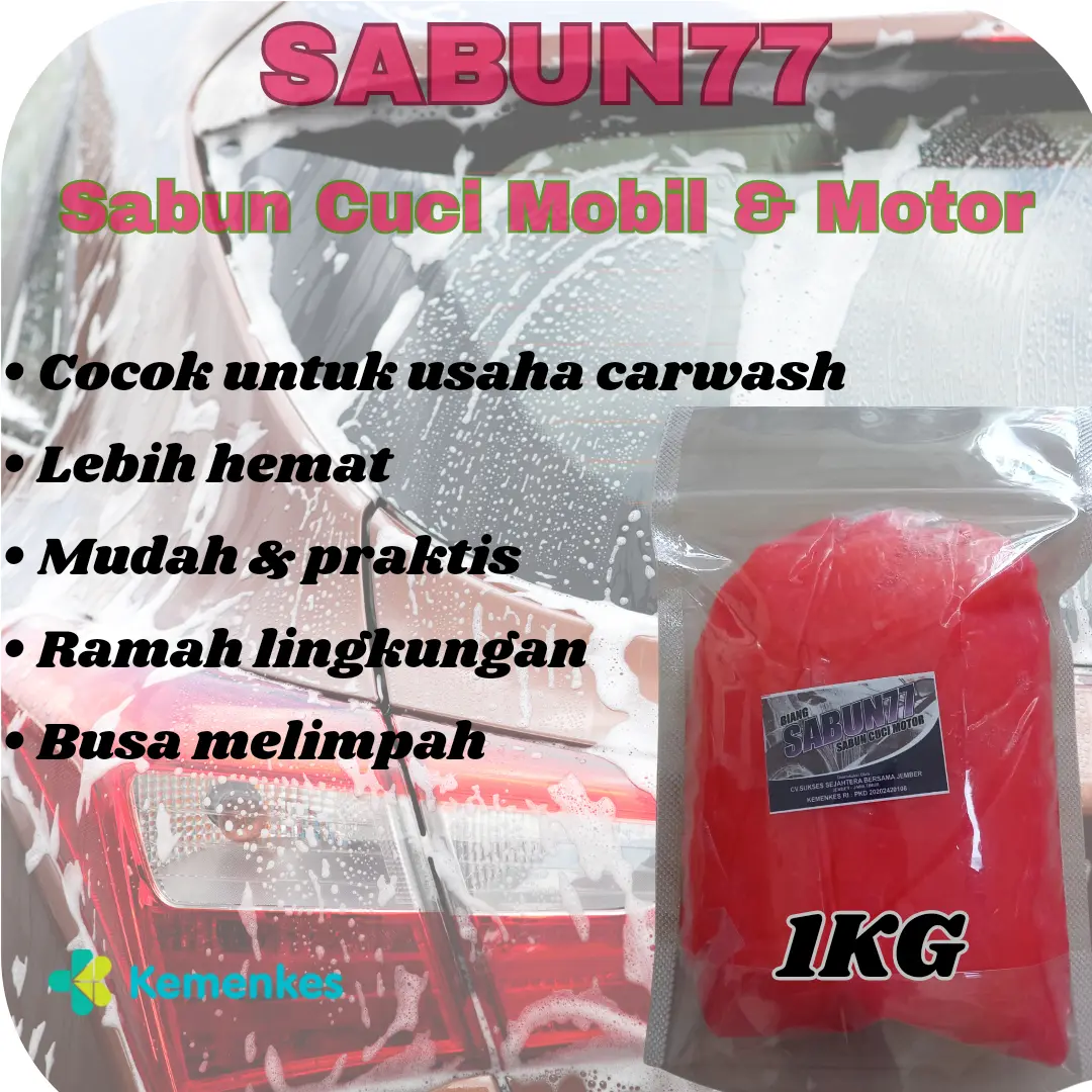 Biang sabun cuci motor & mobil untuk jadi 10 liter