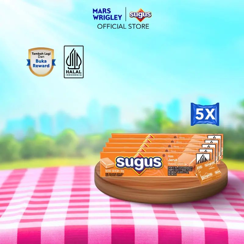 SUGUS Stick Orange 30g X5 - Permen Lunak - Sweet Candy 0