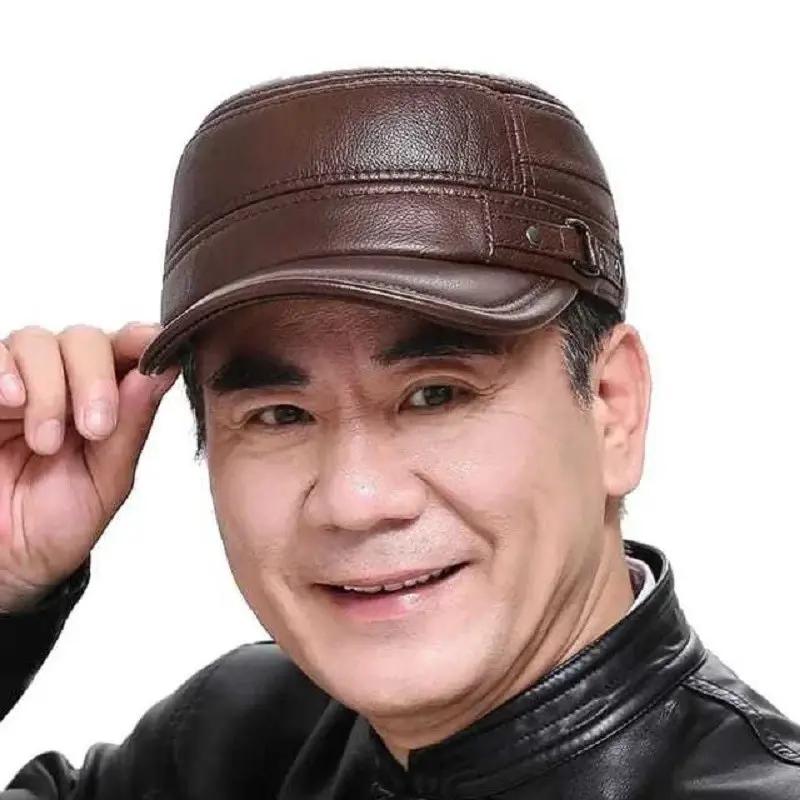 TOPI PRIA KULIT ASLI TOPI KOMANDO TERLARIS 0