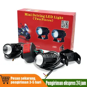 Lampu Tembak Mini d2 Laser High Low 12 Volt LED 2 Warna