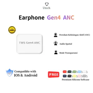 Utech TWS Bluetooth Gen4 Active Noise Cancellation Headset Bluetooth Earphone Bluetooth