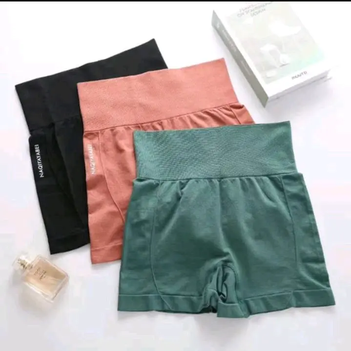 Celana Korset Pinggang Tinggi Legging Pendek Import Wanita Celana dalam Cewek High Waist 0