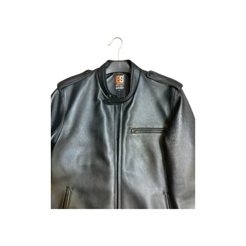 Jaket kulit asli model kerah cianghi