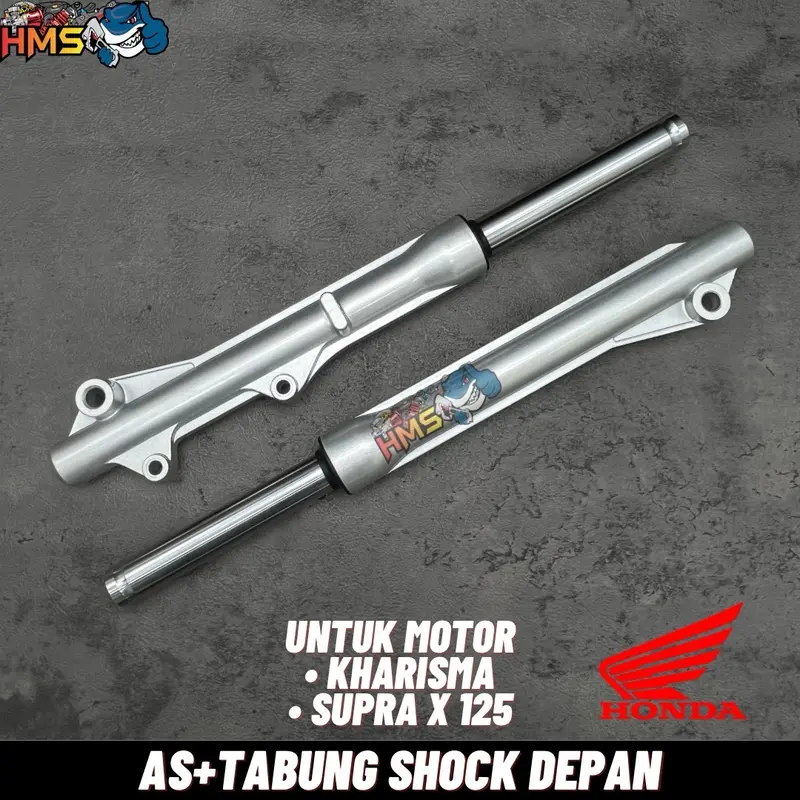 SHOCKBREAKER DEPAN TABUNG SHOCK DEPAN ASSY HONDA KHARISMA SUPRA 125 SUPRA X SUPRA FIT KIRANA CAKRAM KPH AS SHOCK PLUS TABUNG SET 2 PCS KANAN KIRI TINGGAL PASANG 2