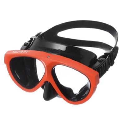 Diving Mask Gull Mantis 5 Black Silicone Blast Safe Orange
