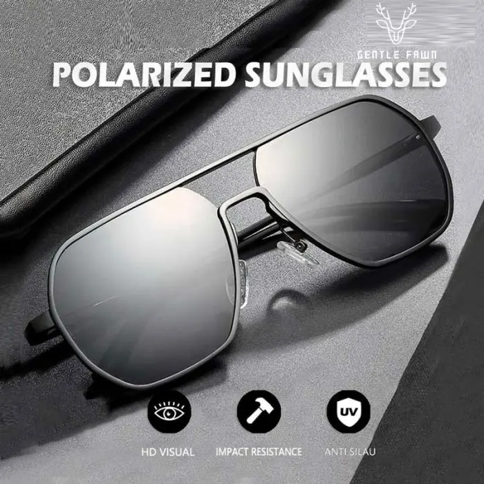 Gray Pink Sunglasses Kacamata Hitam Anti Silau Tony Stark Unisex 8692 0