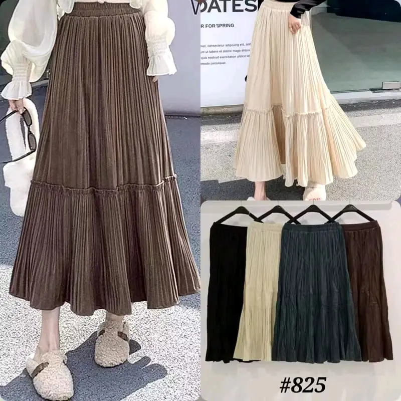 Rok suede panj Panjang polos wanita kekinian 7per8 free size ukuran 85cm quality Cantik polos  Karet pinggang tebal
