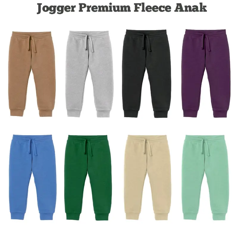 Celana Jogger Fleece Anak 1-8 Tahun - Sweatpants Anak Unisex 0