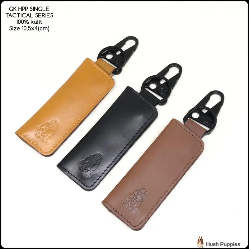 Gantungan Kunci STNK HPP SINGLE TACTICAL Import Kulit Sapi Asli Keychain 0