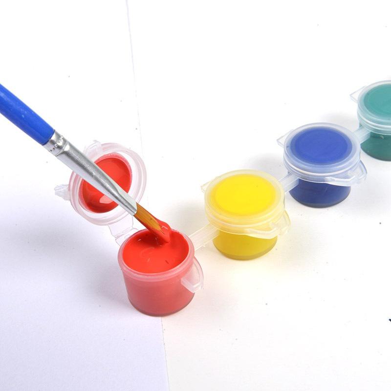 Best 1 Set Cat Lukis Akrilik Mini Ukuran 3ml Isi 6 Warna 12 Warna Cat Akrilik Kanvas Lukisan Kanvas Cat Cat Akrilik 6
