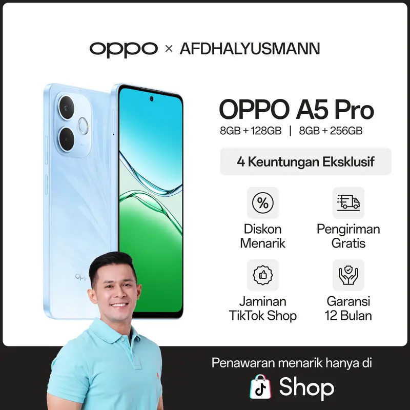 [AFDHAL APPROVED] OPPO A5 Pro 8/128 GB [IP69 Water Resistant, Large Battery 5800mAh, Military-Grade Shock Resistance] 2