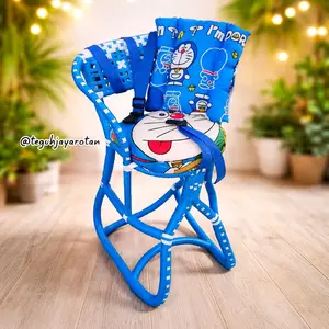 Teguh Jaya Rotan cuci gudang Kursi Bonceng Anak Rotan Sintetis Lengkap Dengan Bantal Full Lilit Motor Matic Nyaman Dan Aman