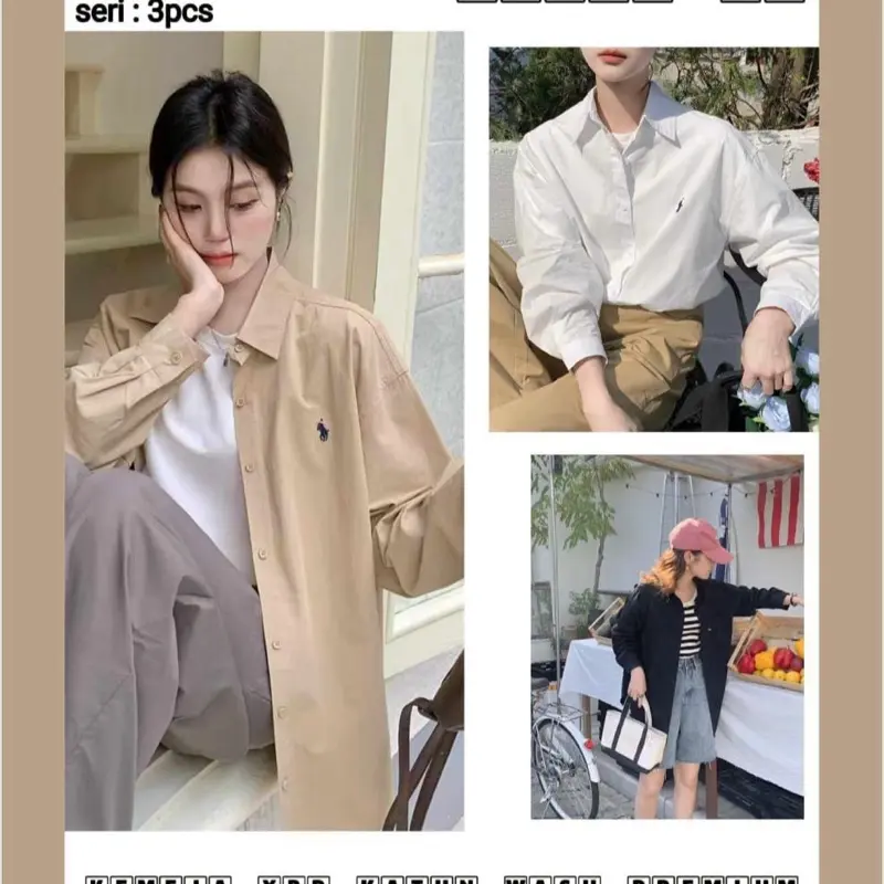 Kemeja HBT katun wash import