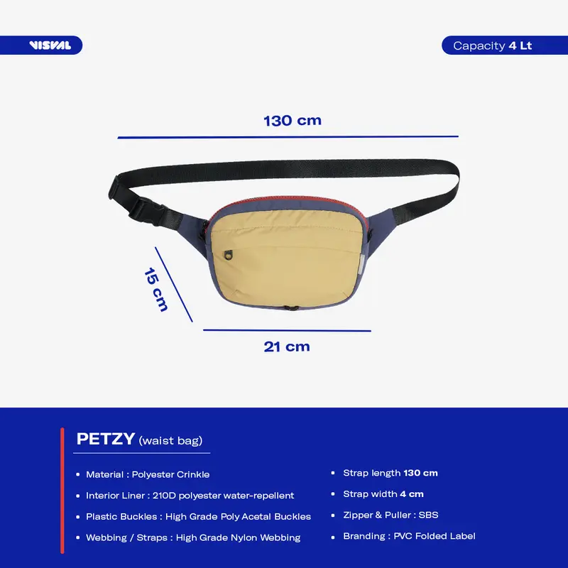 [Beli Lokal] Waistbag Petzy - Visval - Tas Pinggang 2