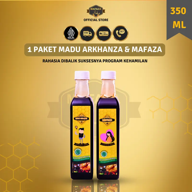 PROMO THR ! Madu Zuriat Mafaza dan Arkhanza 350ml (Free Tespack + COD) Promil Herbal 3