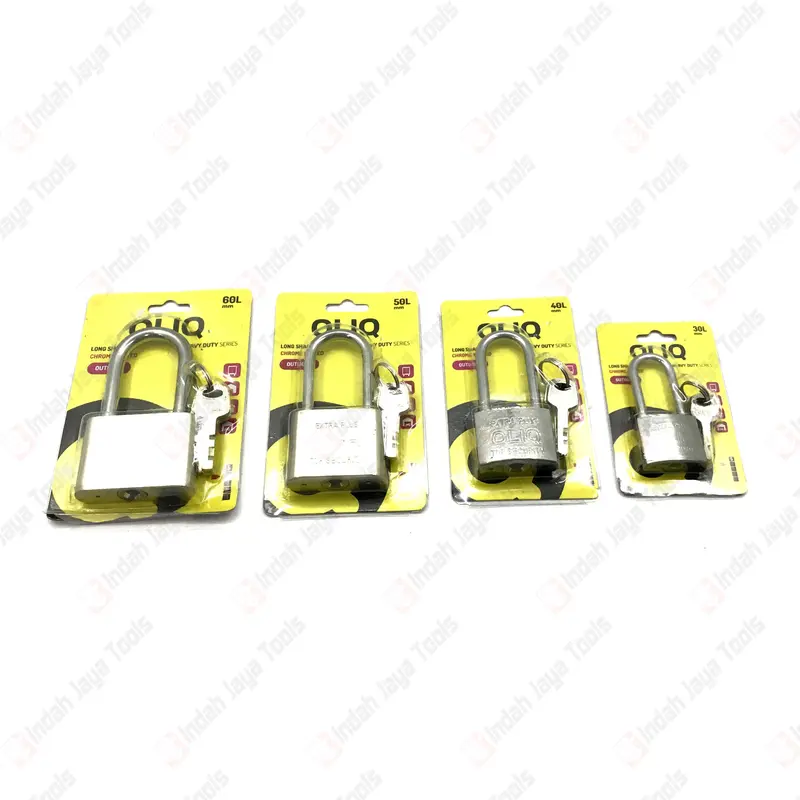 OLIQ Kunci Gembok 30 40 50 60 mm Leher Panjang Pendek Rumah Pagar Pintu - Long Short Chrome Plate 4