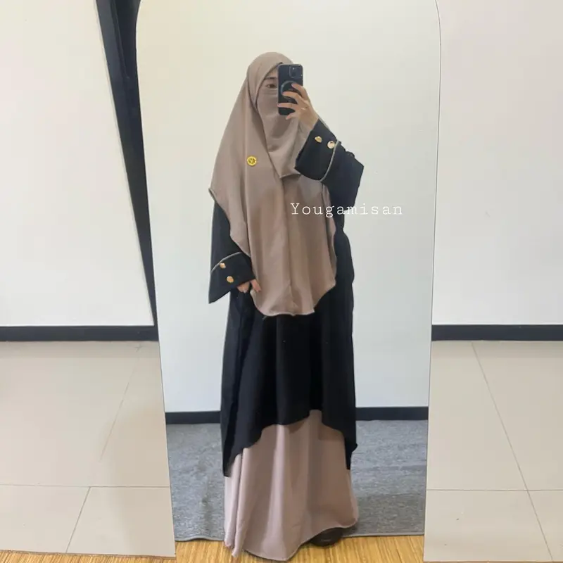 YOUGAMISAN-ADILA ONE SET ROK TUNIK HIJAB BERGO MALAYSIA FREE CADAR FASHION MUSLIM 2024 TRAND BAJU TUNIK ABAYA BATWING BIG SIZE JUMBO 0