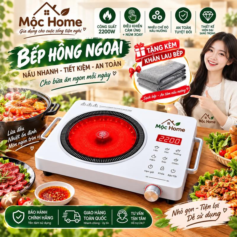 Bếp hồng ngoại TATAMI đa năng công suất cao 3500W không kén nồi không bức xạ tiết kiện điện