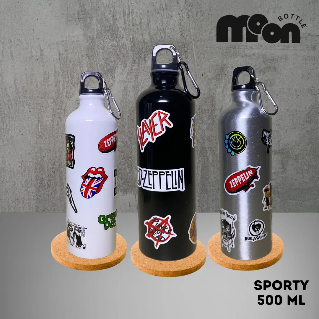 Moonbottle.co Metal 500ml / Bottle minum 500ml / Tumbler aesthetic / Bottle Minum / Bottle Alumunium