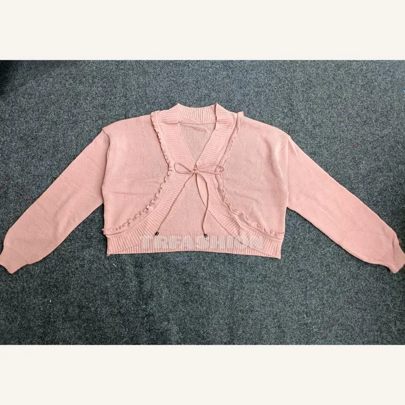Pevita Bolero Crop Cardigan Outer Knit Tali Pita Coquette Lengan Panjang Wanita Kardigan 3