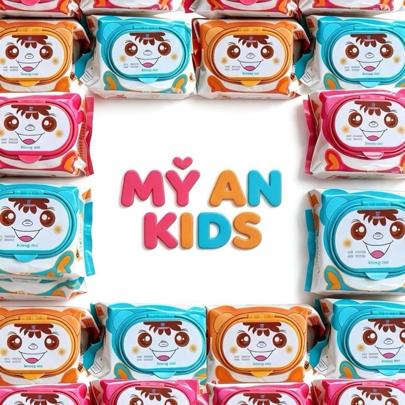 Combo 10 Gói Khăn Ướt AnMy Baby- Vải Dày-Không Mùi-Tiết Kiệm-Tiện Lợi- An Toàn Mỗi Gói Cân Nặng 270gr -->350gr