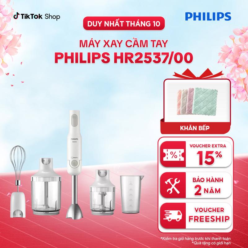 [DEAL SỐC] Máy Xay Sinh Tố Cầm Tay PHILIPS ProMix HR2537 /00, Công Suất 650 W, Tiện Lợi, Bảo Hành Chính Hãng 24 Tháng máy  xay
