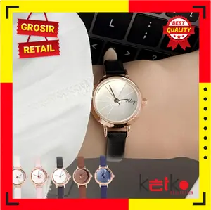 ALOY ANKL011 - Analog Quartz Wanita Strap Pu Jam Tangan Cewek Kecil Tali Kulit Fashion Accessories