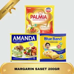 BLUE BAND MARGARIN SERBAGUNA 200GR Margarin Palmia Amanda Blueband Kemasan saset 200gr