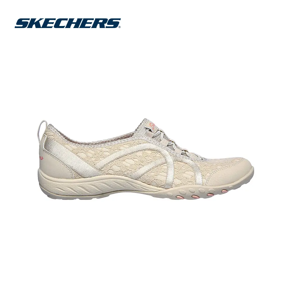 Skechers Women Active Breathe-Easy Floral Stare Shoes - 100065-NAT Air-Cooled Memory Foam