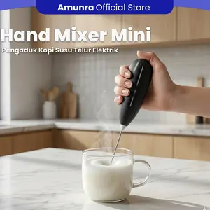 Amunra SQ-7501 - Hand Mixer Mini Pengaduk Kopi Susu Telur Elektrik Bahan Plastik