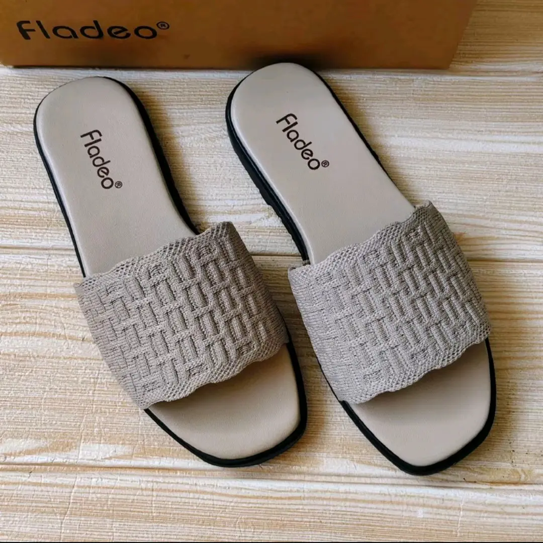 Sandal terbaru slop wanita rajut premium // sandal minimalis // sandal wanita premium Non slip kekinian