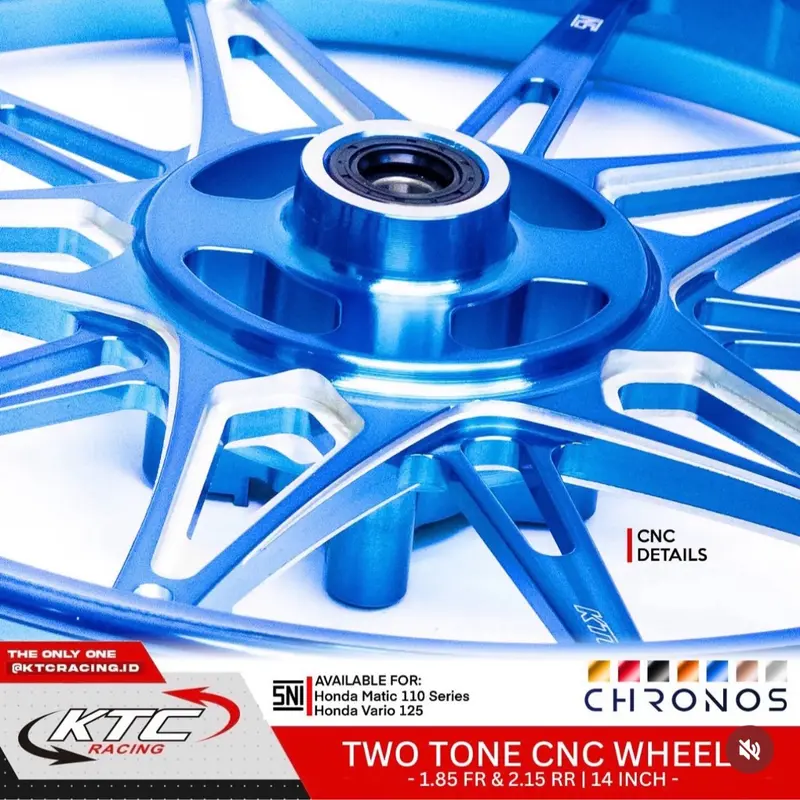 VELG KTC RACING CHRONOS 185/215X14 BEAT , VARIO 125 , SCOOPY 5