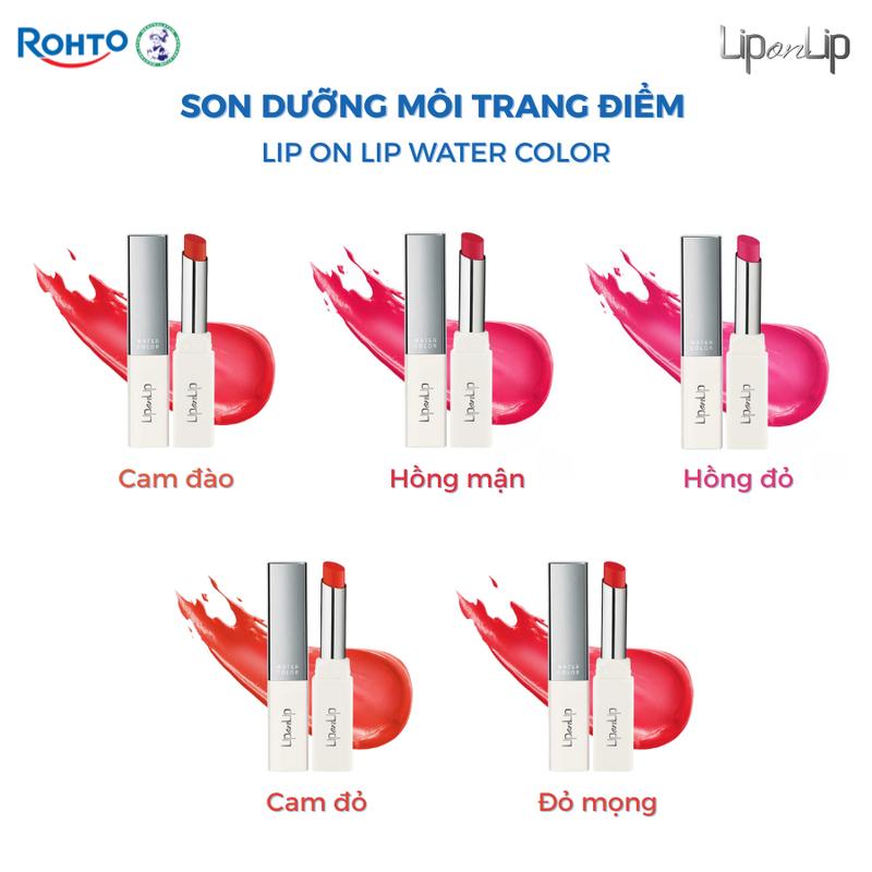 Son trang điểm Đỏ mọng Lip On Lip Water Color Đỏ mọng/Cam đỏ /Hồng đỏ/Cam đào/Hồng mận 2,2g
