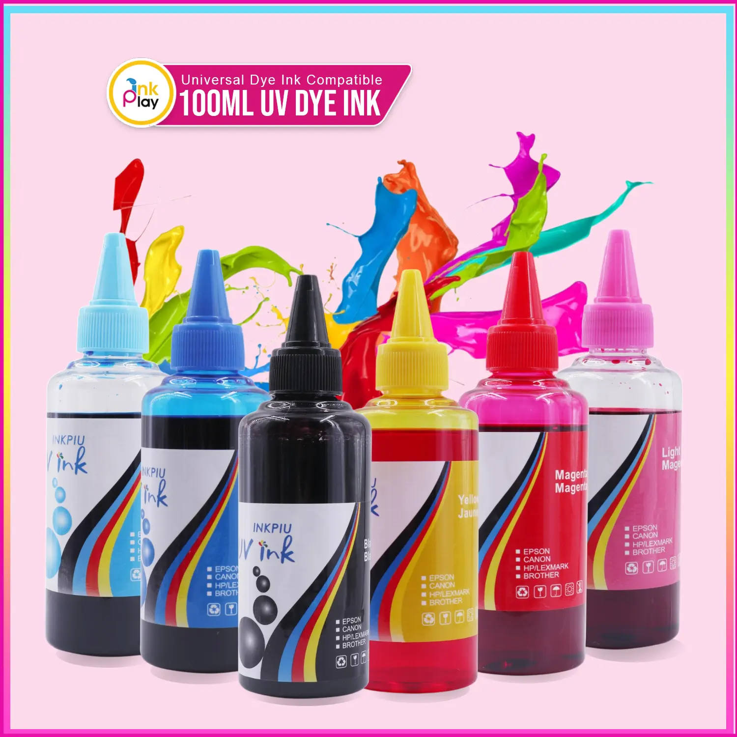 Inkpiu UV Dye Ink (500ml) – Black, Cyan, Light Cyan, Magenta - TikTok ...