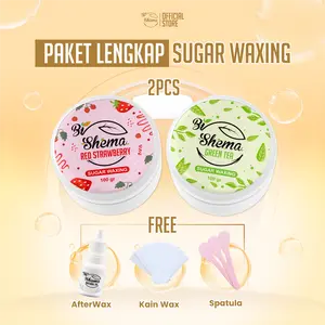 BIO SHEMA Sugar Wax Kit ISI 2 @100gr + SERUM After Wax + Spatula + kain wax Paket Lengkap Waxing Bulu Ketiak Kaki Tangan Kumis Hair removal
