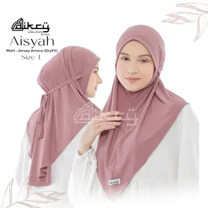 Dikry Collection - Aisyah Hijab Instant Size L Syria Tali / Hijab Instan Bahan Jersey Amora