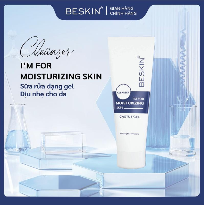  SỮA RỬA MẶT DẠNG GEL "I’M FOR MOISTURIZING SKIN" - Dung tích: 100g - Thương Hiệu: Beskin - Women Chăm Sóc Da Làm Đẹp Da Nữ Skincare 