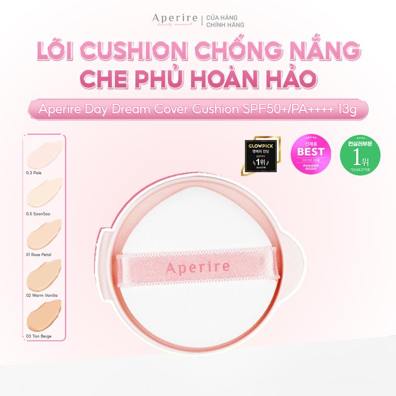 Lõi Thay Thế Kèm Mút Cushion Aperire Day Dream Cover Cushion SPF50+/PA++++ 13g