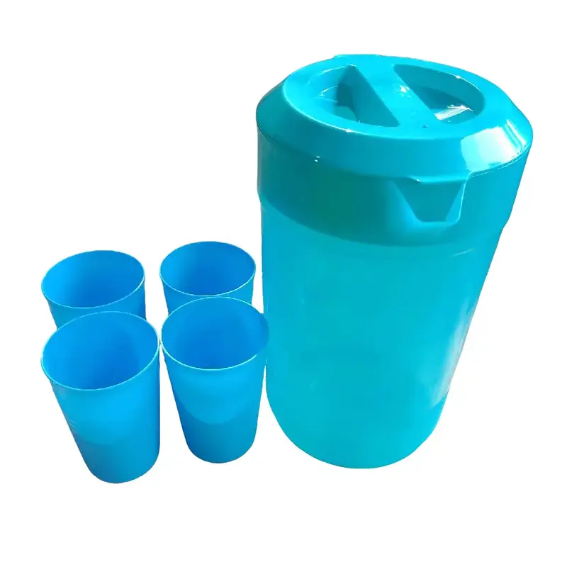 Dijual satu set teko calista + cangkir 4pcs kmp / cangkir plastik serbaguna murah Tea 0