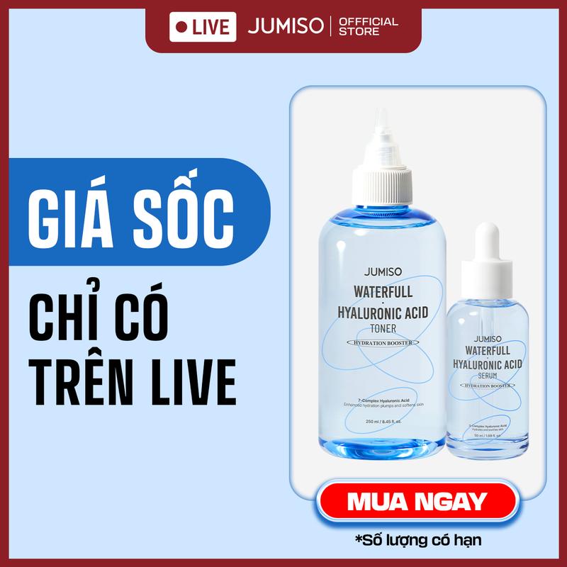 [JUMISO x TUN PHẠM] Bộ Đôi Hỗ Trợ Cấp Ẩm Sâu Cho Da Toner, Serum JUMISO Waterfull Hyaluronic Acid