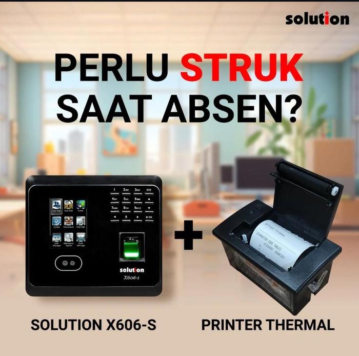 Gambar Mesin Absen/absensi/fingerprint/printout/Solution X606S+Thermal Printer dari Solution Fingerprint Indonesia Kota Administrasi Jakarta Utara Tokopedia