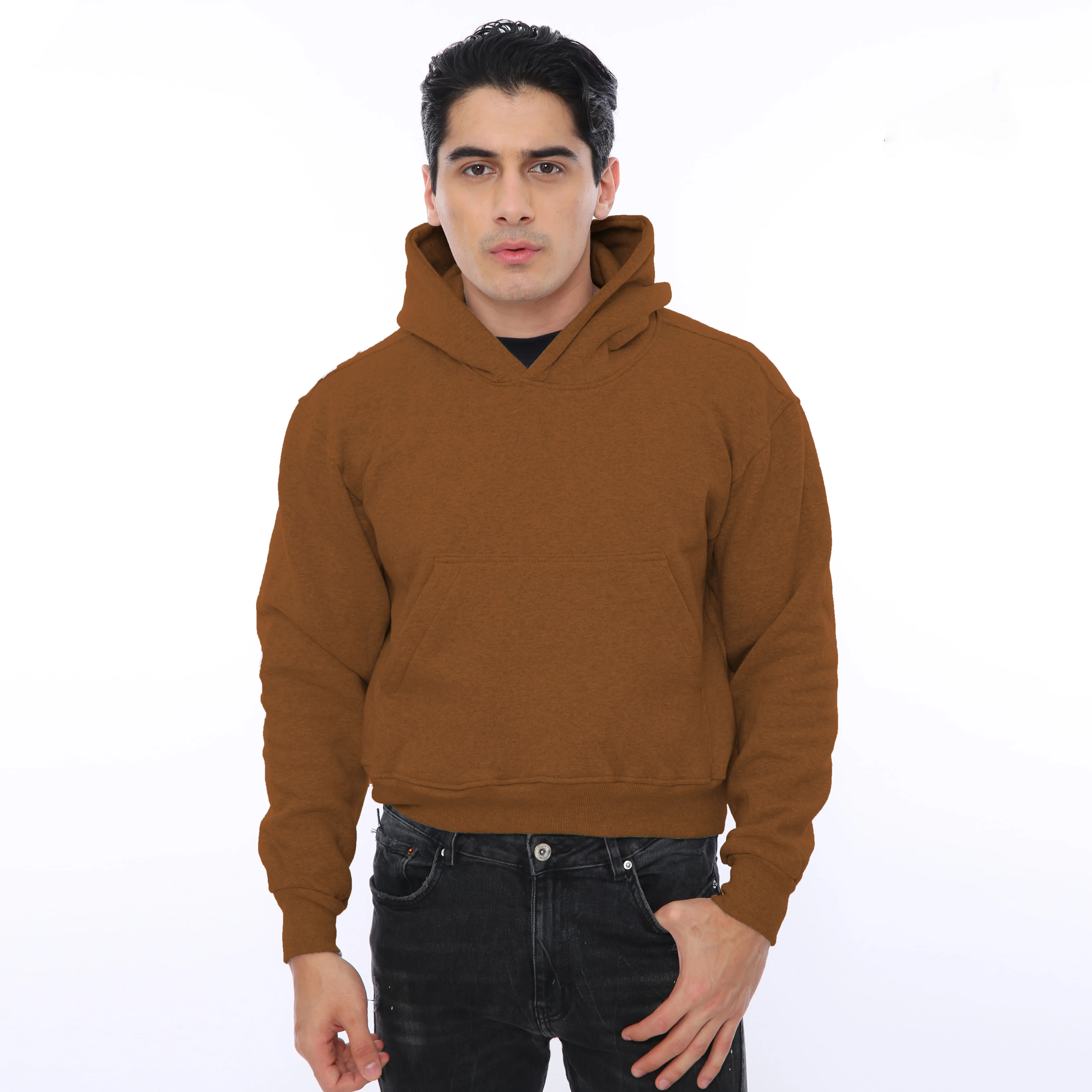 OBLO Hoodie Boxy Pria Cotton Fleece 330gsm