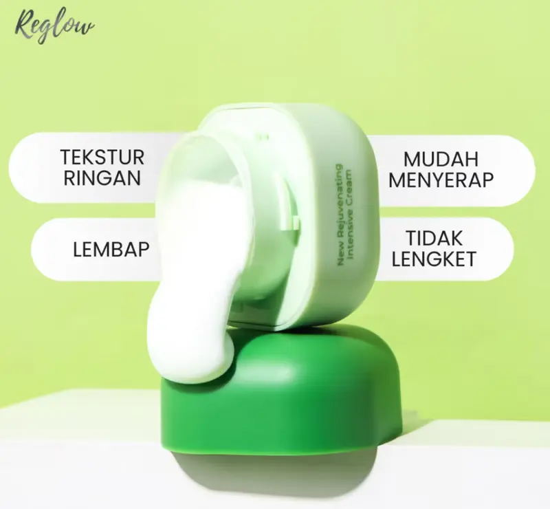 Reglow Skincare Paket 2 Item New Rejuvenating Intensive Day Cream dan Whitening Night Cream Krim Siang dan Malam Dr Shindy Original 3