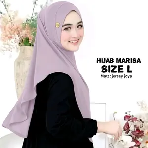 MARISA HIJAB INSTAN SIZE L - BERGO MARISA BAHAN JERSEY ZOYA PREMIUM