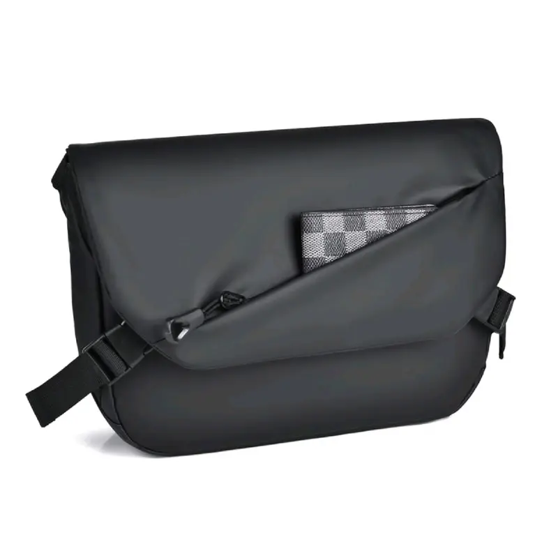 tas selempang pria hanbag slingbag clutchbag waterproof multifungsi tas kantor Cowok Hitam 4