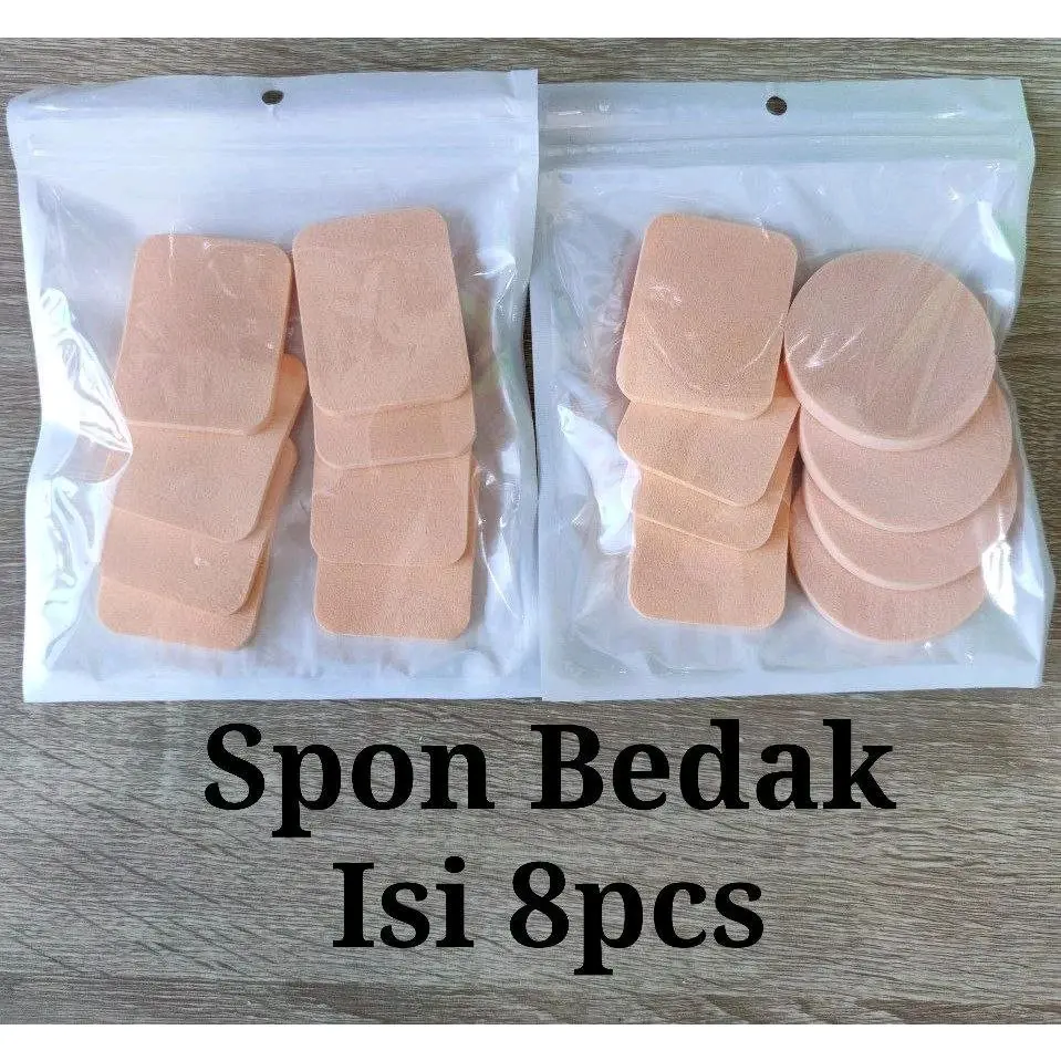 Sponge Rembuk Spon Bedak Padat Isi 8pcs Wajah